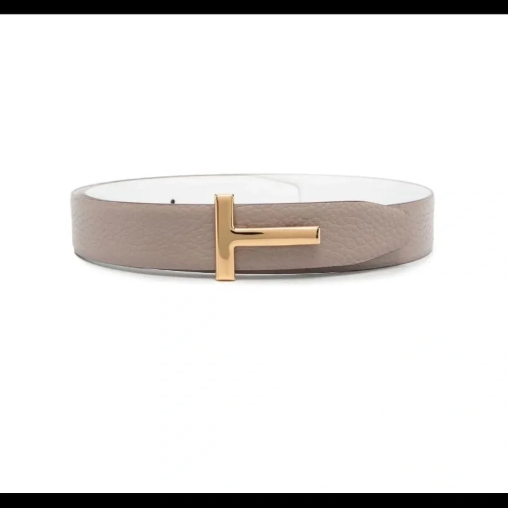 T-buckle leather belt - Picture 1 of 8